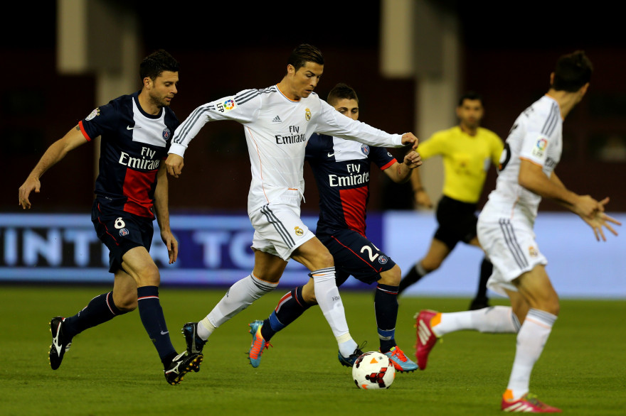 Cristiano Ronaldo face au PSG en amical en janvier 2014