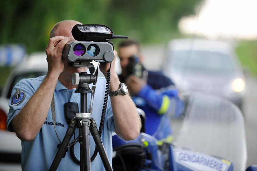 Des gendarmes français le 1er juin 2014 près de Nantes (Illustration).