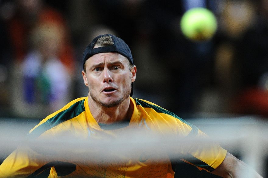 Lleyton Hewitt en janvier 2014 face à la France