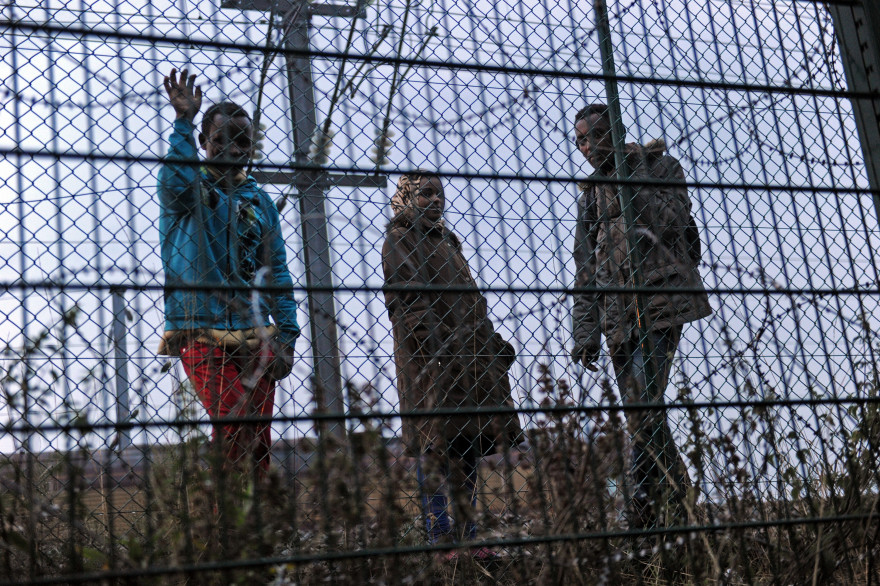 Des migrants à Calais le 13 août 2015 (illustration).
