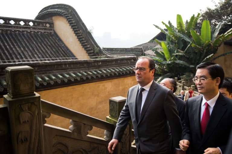François Hollande en visite officielle à Chongqing en Chine