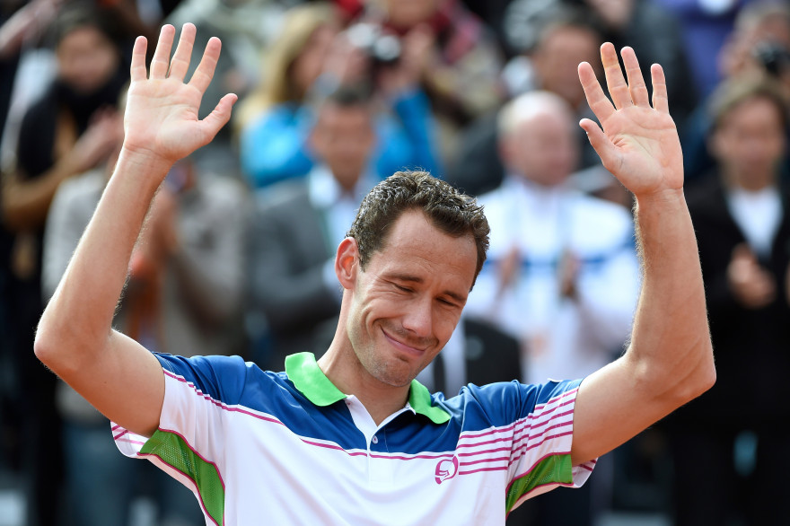 Michaël Llodra en mai 2014 à Roland-Garros