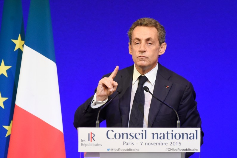 Nicolas Sarkozy au Conseil national des Républicains, à Paris le 7 novembre 2015