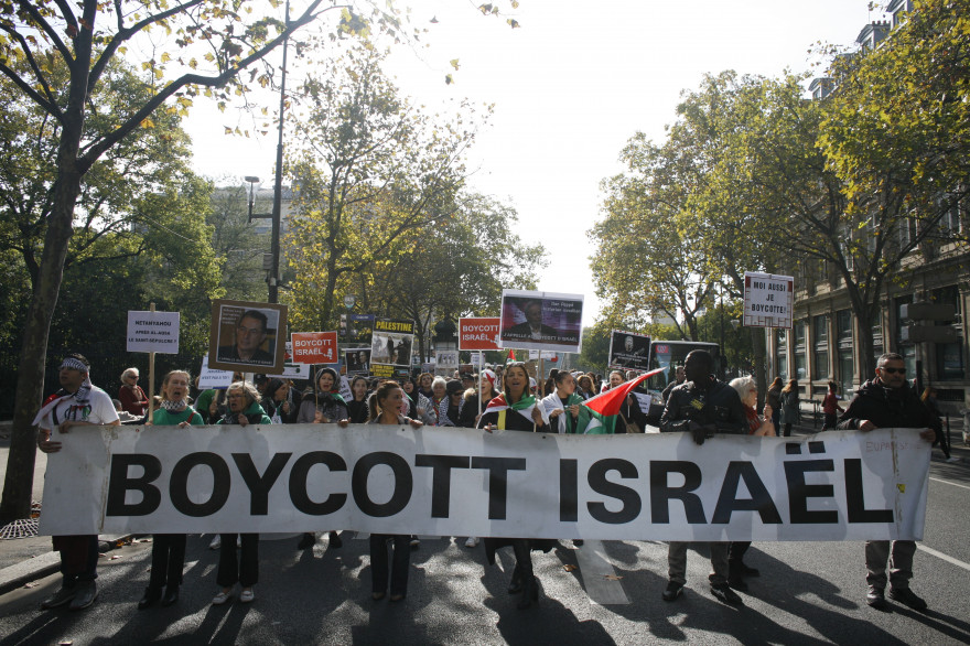 Manifestation pour le boycott des produits israéliens, le 7 novembre 2015 à Paris