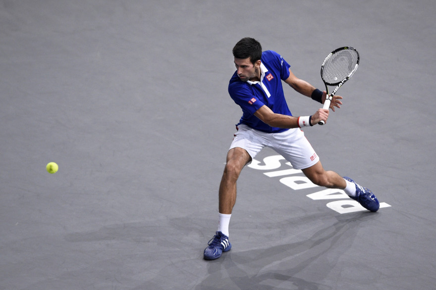 Le Serbe Novak Djokovic a remporté le Masters 1.000 de Paris-Bercy le 8 novembre 2015 contre Andy Murray