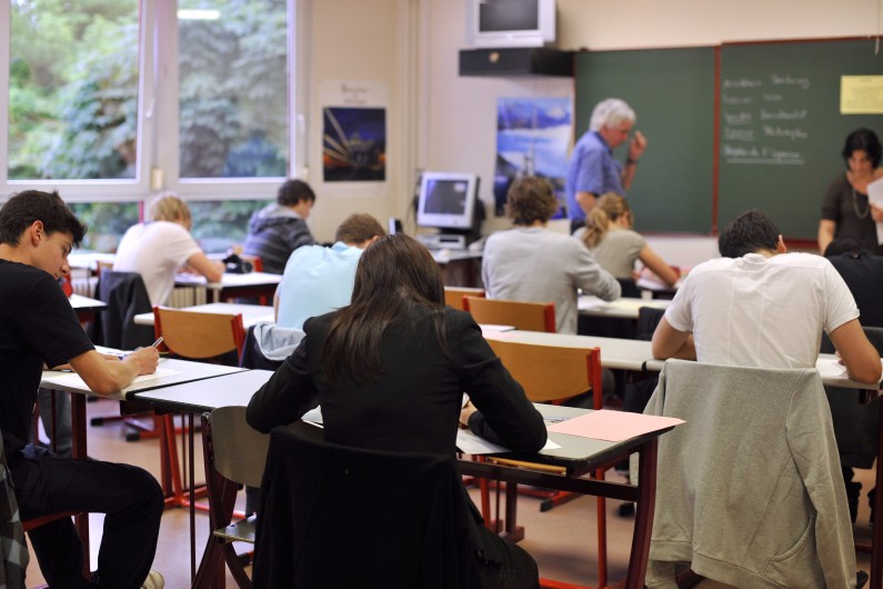 Une classe de lycée à Strasbourg (illustration).