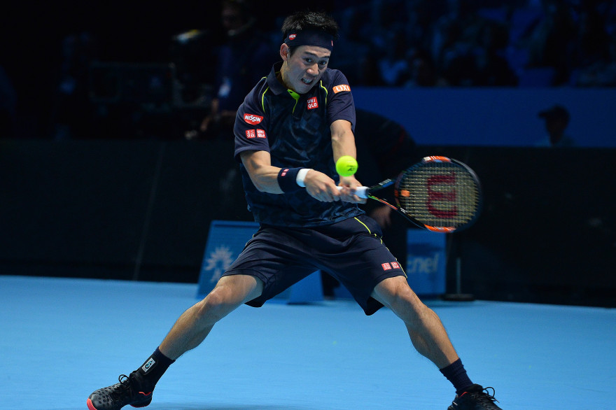 Kei Nishikori en novembre 2015 à Londres