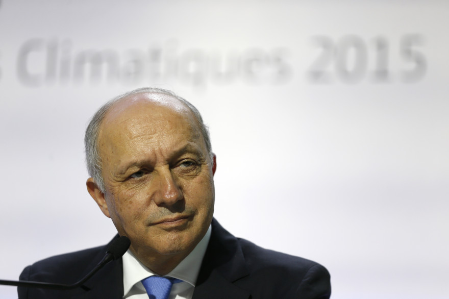 Laurent Fabius lors du lancement de la COP21, le 28 novembre 2015