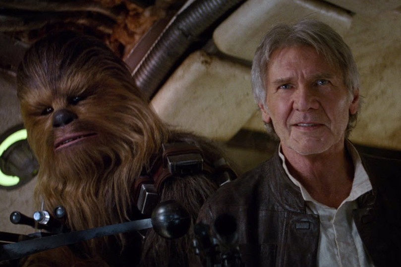 Chewbacca, à gauche, fait partie de l'espèce Wookie