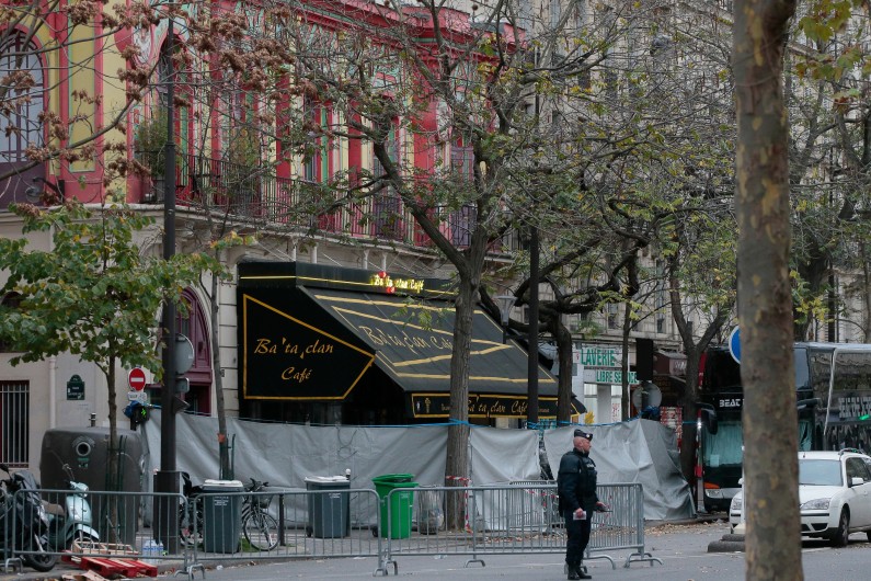 Le Bataclan après les attentats du 13 novembre 2015.