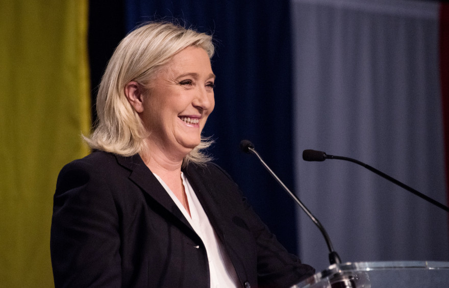 Marine Le Pen au soir du premier tour des régionales le 6 décembre 2015