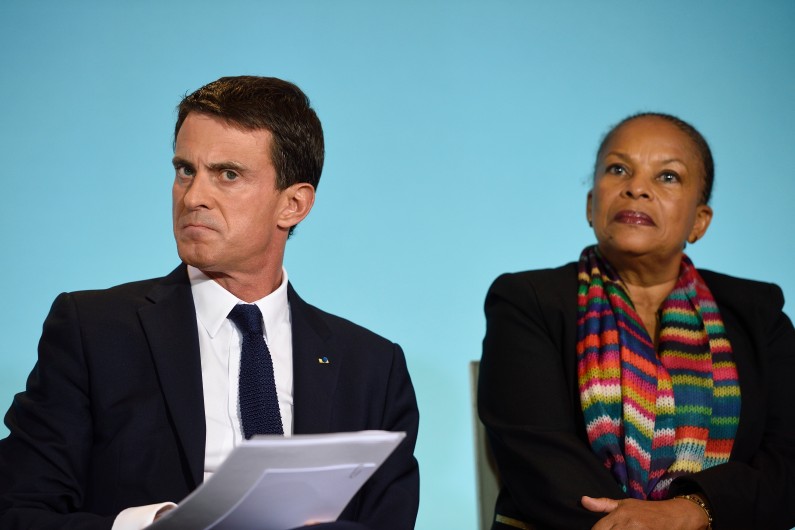 Manuel valls et Christiane Taubira, le 2 octobre 2015.