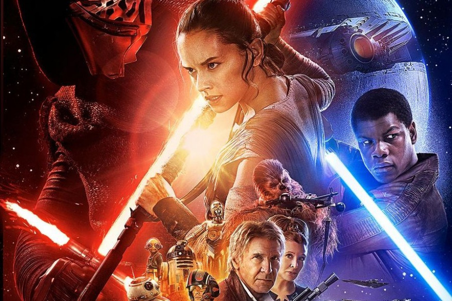 Un détail de l'affiche officielle de "Star Wars 7"
