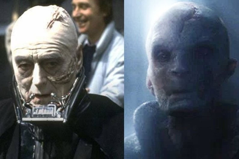 Cette photo est supposé montrer une ressemblance entre Dark Vador (sans casque) et Dark Plagueis