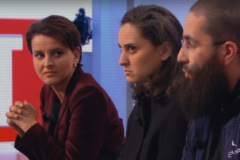 Najat Vallaut-Belkacem sur le plateau du "Supplément" de Canal + le 24 janvier 2016