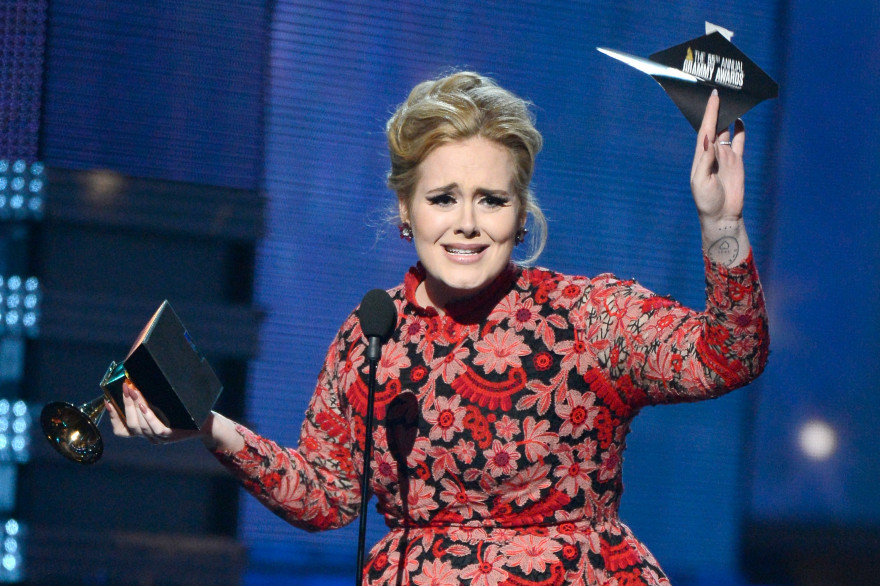 La chanteuse Adele, le 10 février 2013 à Los Angeles