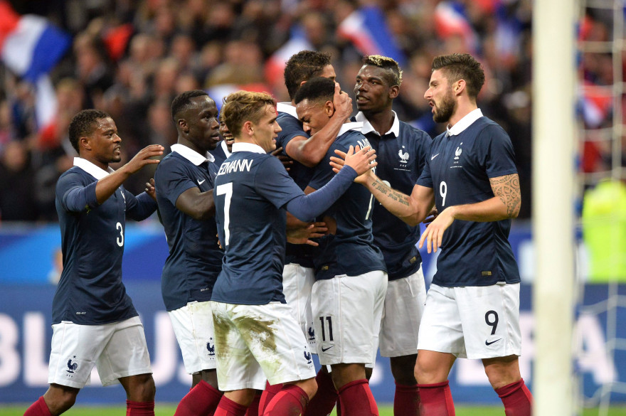 L'équipe de France face à l'Allemagne le 13 novembre 2015
