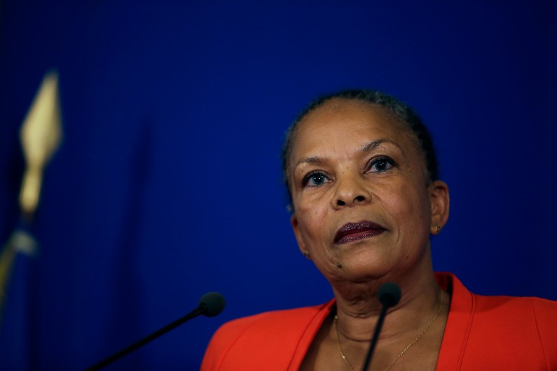Christiane Taubira au ministère de la Justice, le 27 janvier 2016