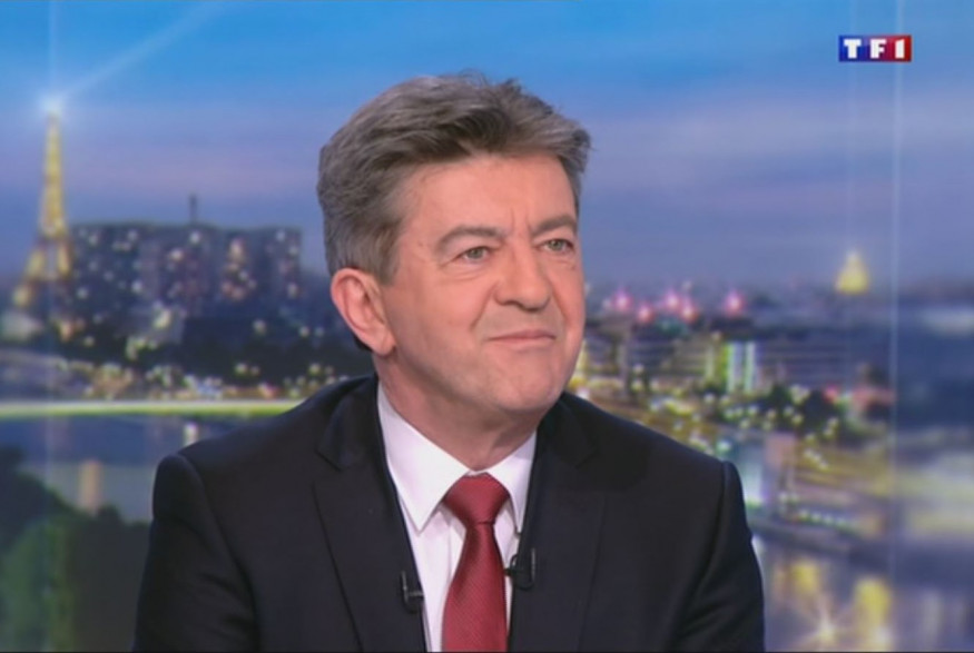 Jean-Luc Mélenchon sur le plateau de TF1 le 10 février 2016