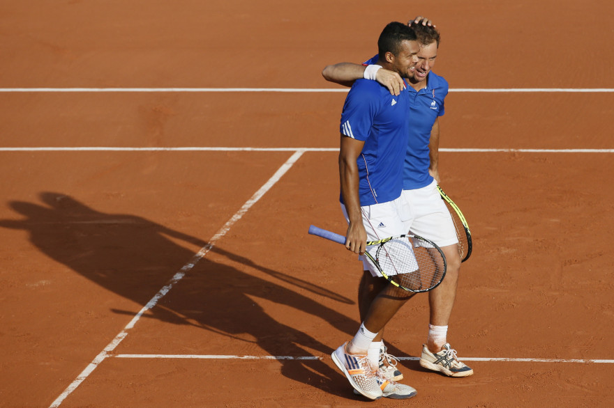 Jo-Wilfried Tsonga et Richard Gasquet en septembre 2014