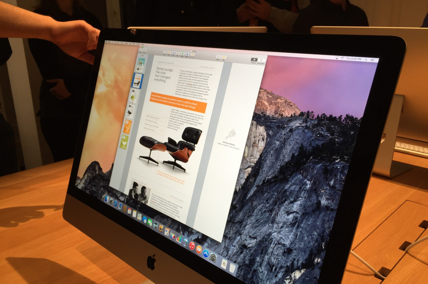 Un iMac dévoilé lors d'une keynote d'Apple du 16 octobre 2014