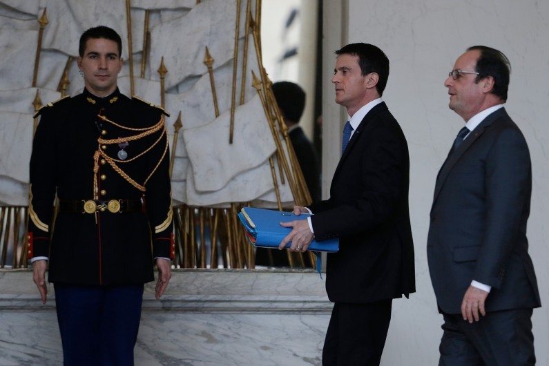 Manuel Valls et François Hollande à l'Élysée, le 27 janvier 2016