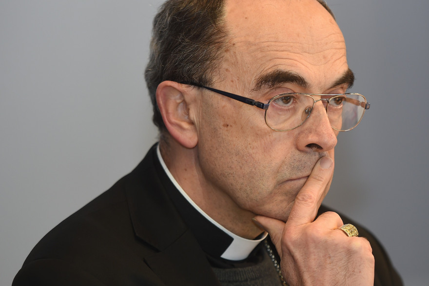 Le cardinal Philippe Barbarin le 15 mars à Lourdes