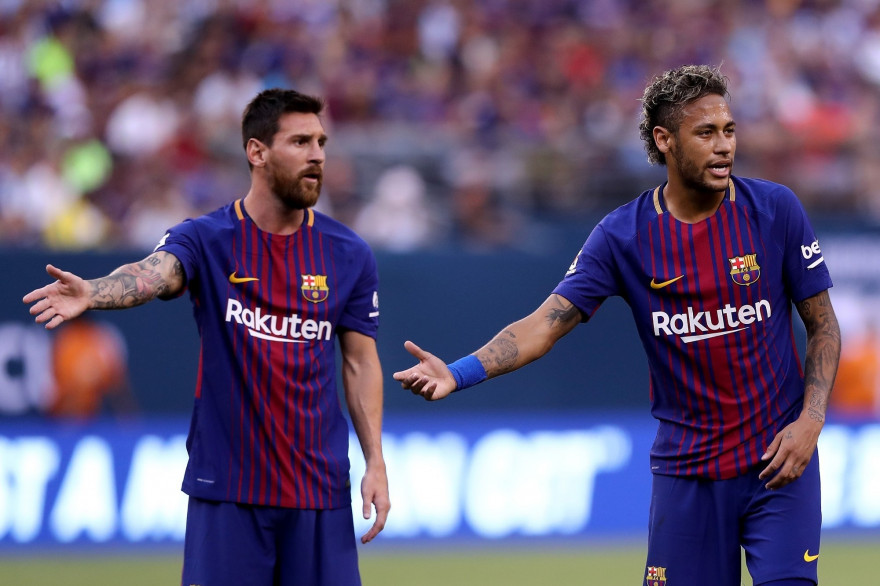 Messi et Neymar avec le FC Barcelone en 2017
