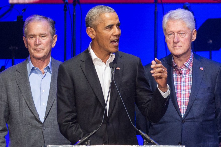 George W.Bush, Barack Obama et Bill Clinton en 2017
