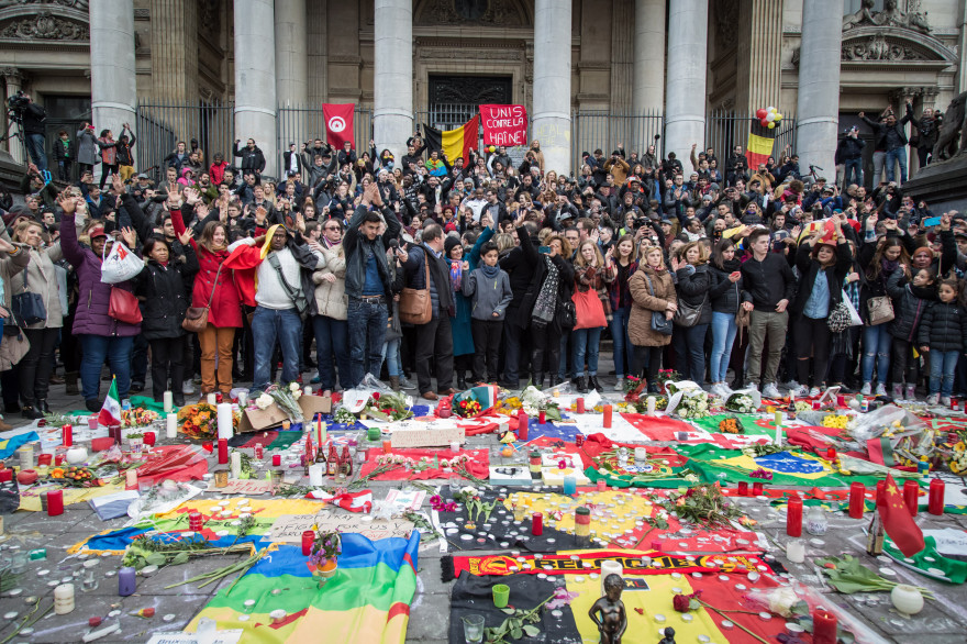 Des rassemblements ont eu lien en Belgique après les attentats du 22 mars.