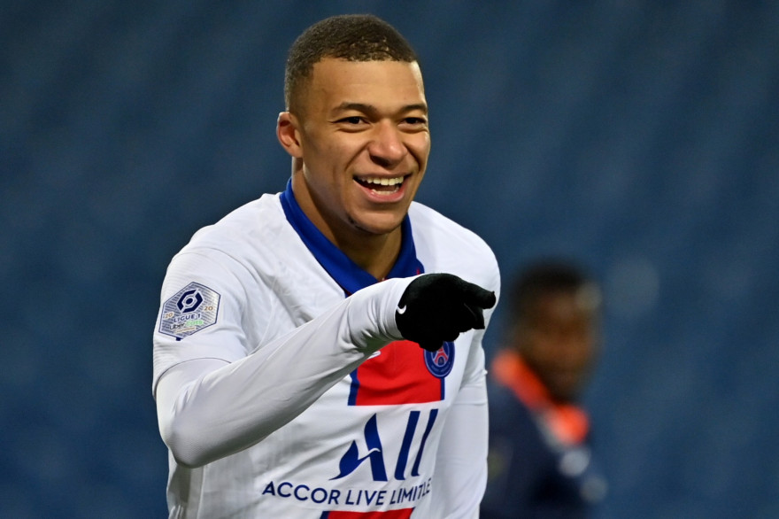Kylian Mbappé face à Montpellier, le 5 décembre 2020