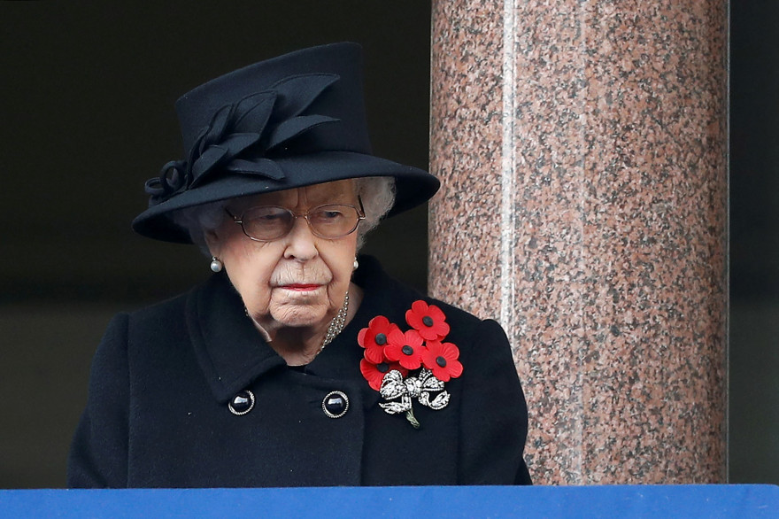 Elizabeth II, le 8 novembre 2020 lors du Remembrance Sunday