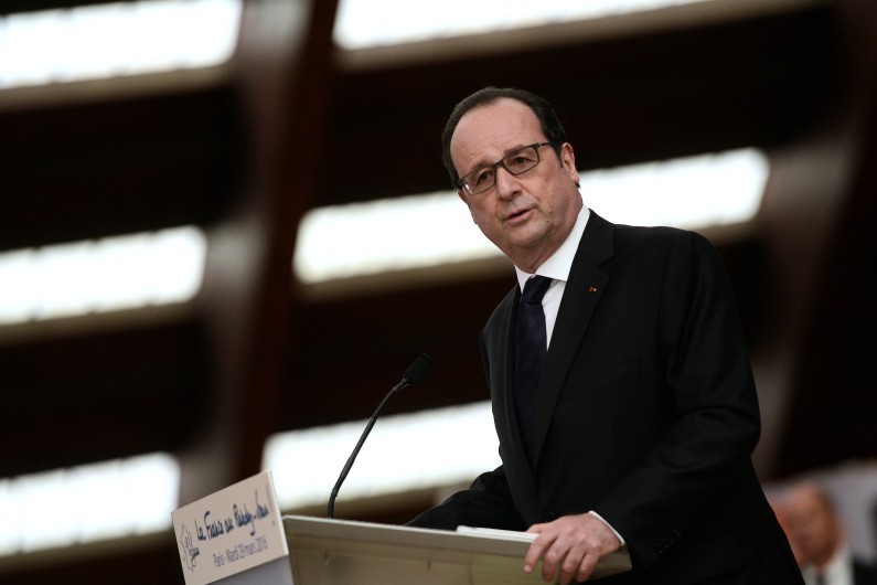 François Hollande en visite à l'Insep, le 29 mars 2016 (illustration).
