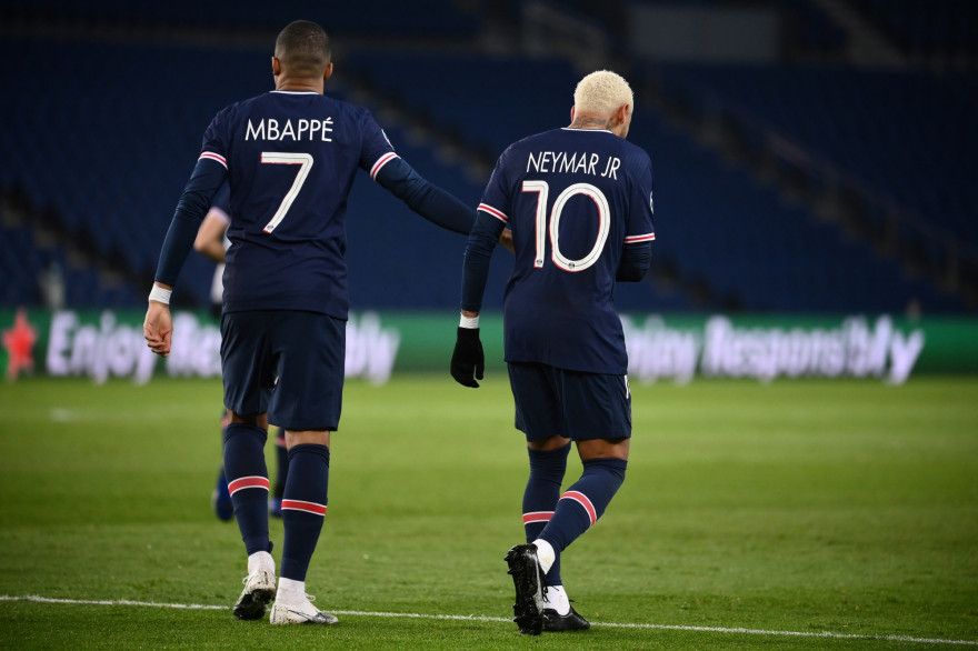 Kylian Mbappé et Neymar au Parc des Princes le 24 novembre 2020