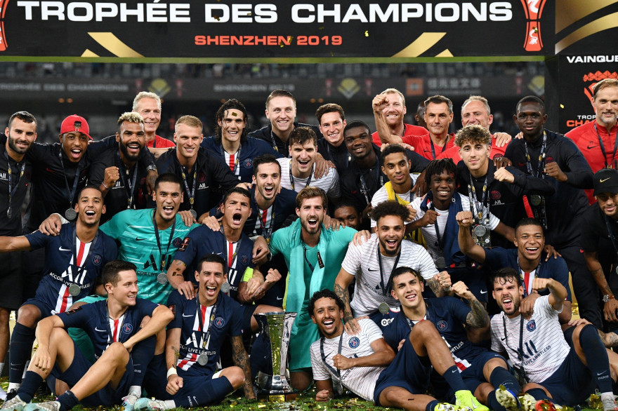 L'équipe de football du PSG, lors du Trophée des Champions en 2019