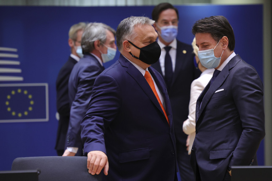 Le Premier ministre hongrois Viktor Orban et son homologue italien Giuseppe Conte