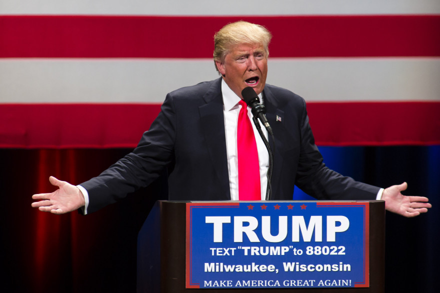 Donald Trump lors d'un meeting dans le Wisconsin, le 4 avril 2016