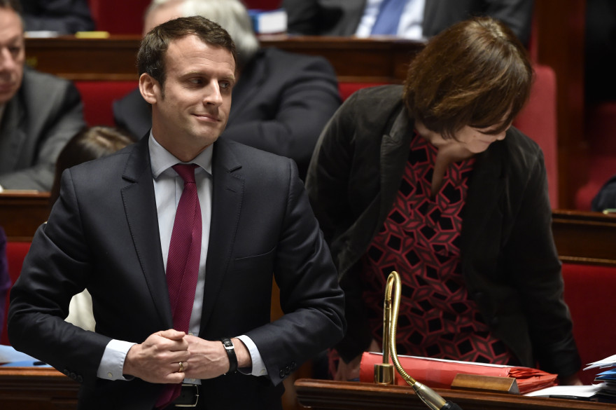 Emmanuel Macron à l'Assemblée nationale, le 29 mars 2016