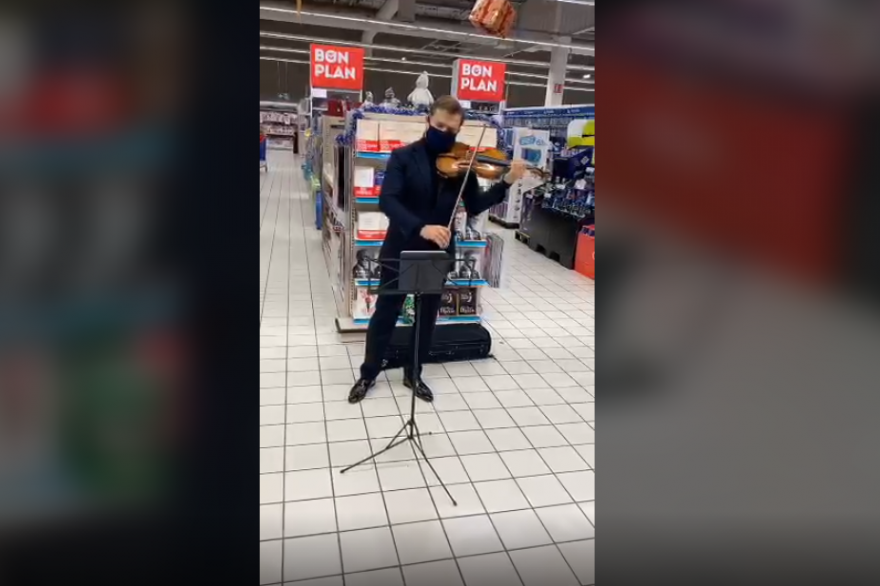 Renaud Capuçon a donné un concert dans un supermarché