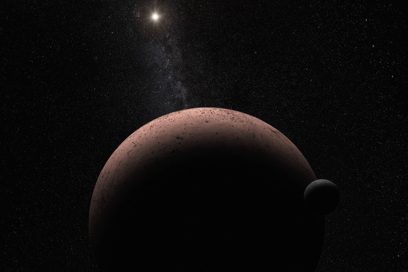 La planète Makémaké et sa lune MK 2