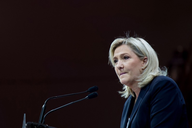 Marine Le Pen lors de son discours du 1er mai 2016 à Paris