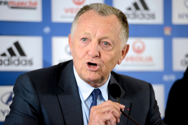 Jean Michel Aulas lors de la présentation de la saison 2013-2014, en juin 2013