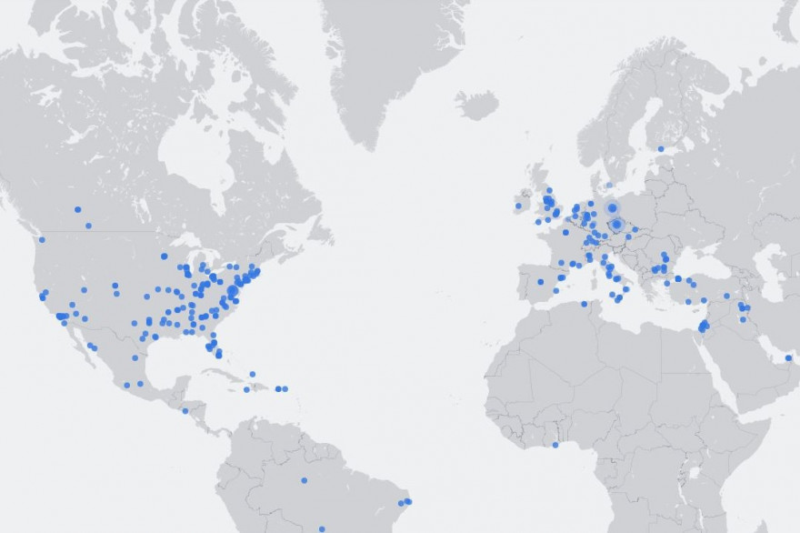 La carte interactive des Live Facebook