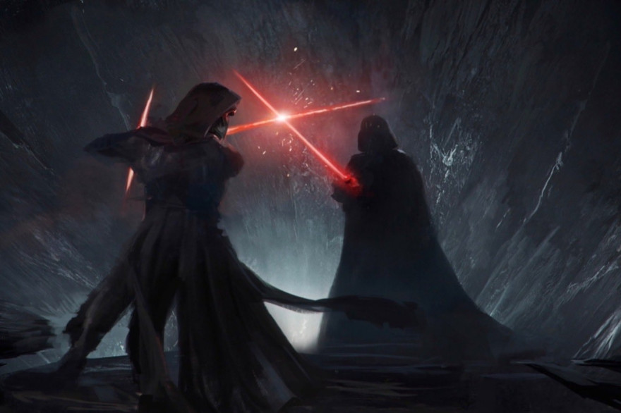 Kylo Ren face à Dark Vador dans la première version de "Star Wars 9"