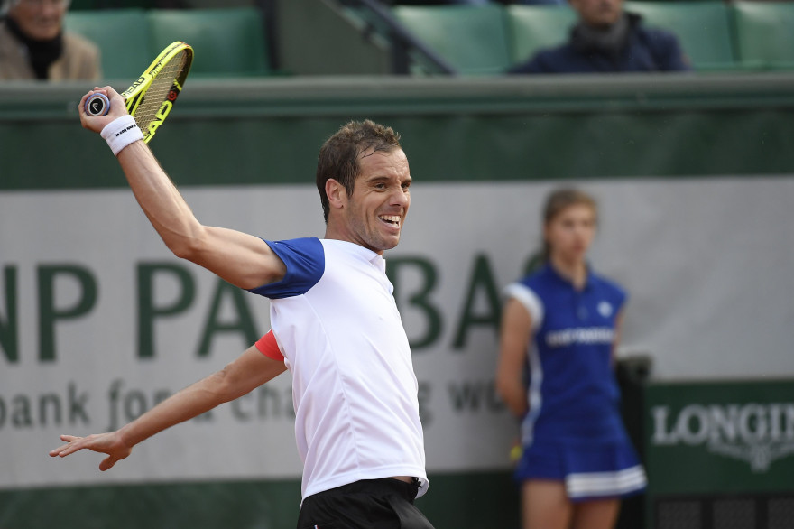 Richard Gasquet en mai 2016 à Roland-Garros
