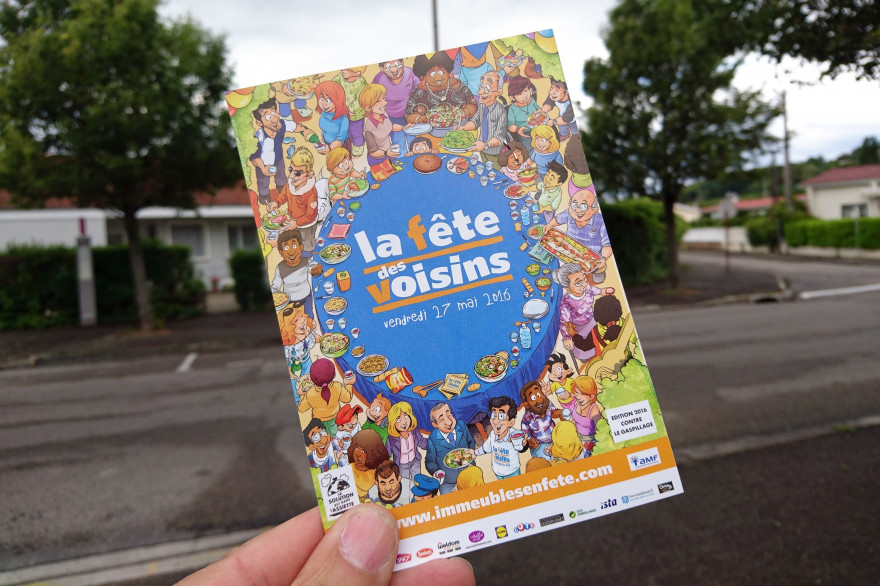 Une affiche pour la 17e édition de la Fête des voisins, qui a lieu le 27 mai 2016