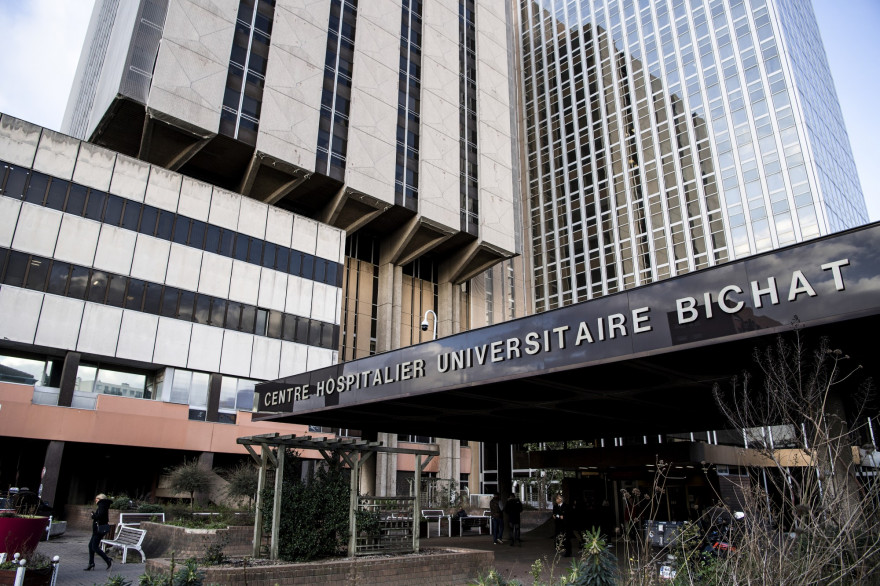 L'hôpital Bichat, à Paris, où est hospitalisé un Français contaminé par le coronavirus