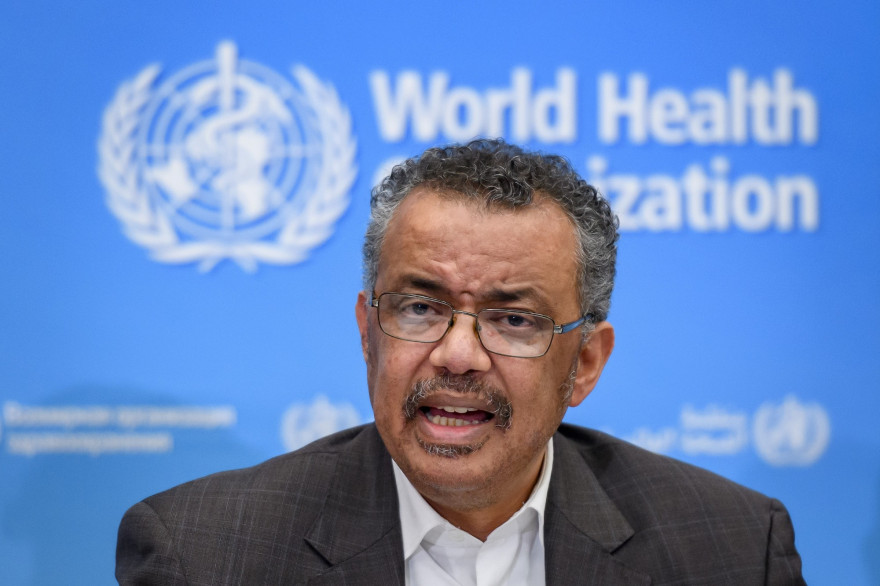 Tedros Adhanom Ghebreyesus, directeur de l'OMS (Organisation Mondiale de la Santé) lors d'une conférence à Genève, le 30 janvier 2020