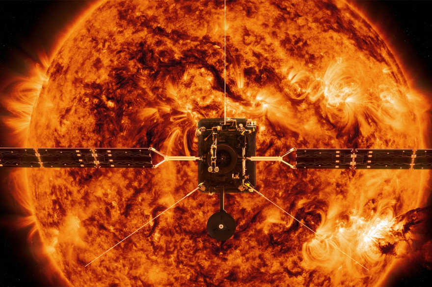 Image d'illustration de la mission Solar Orbiter à 40 millions de kilomètres du Soleil