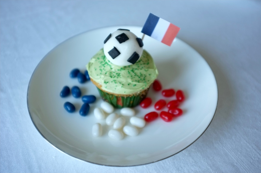 Recette sans gluten de cupcake vanille pour l'Euro 2016